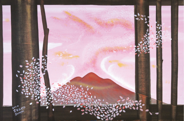 岩木山画『2011/4/28 制作』