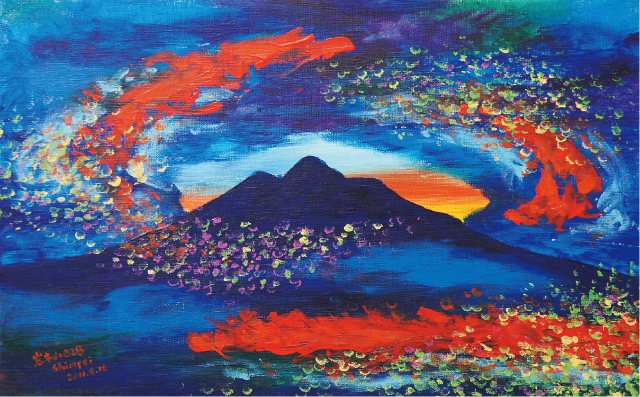 岩木山画『2011/10/29 制作』