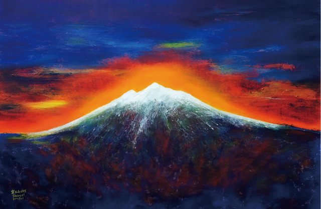 岩木山画『2015/6/17 制作』